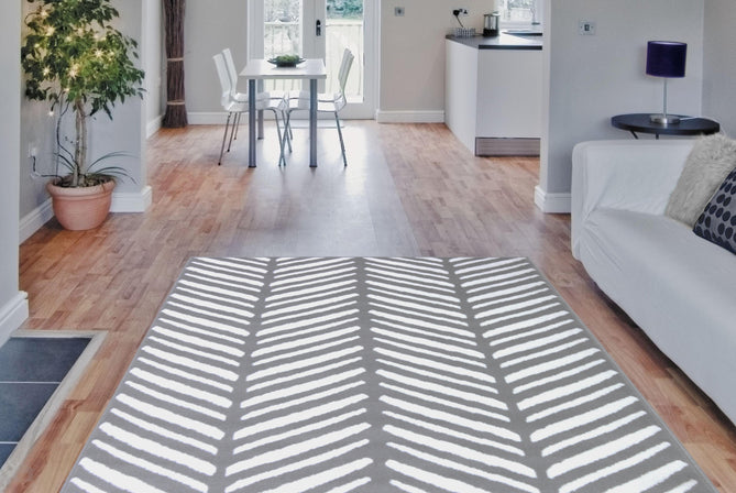 Maestro Herringbone Silver Runner-Melrose-Rug Love - The Most Loved Rug Store
