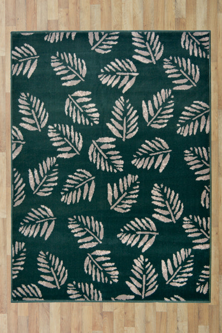 Maestro Leaf Stamp Green Rug-Melrose-Rug Love - The Most Loved Rug Store