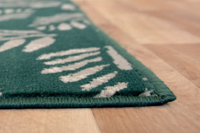 Maestro Leaf Stamp Green Rug-Melrose-Rug Love - The Most Loved Rug Store