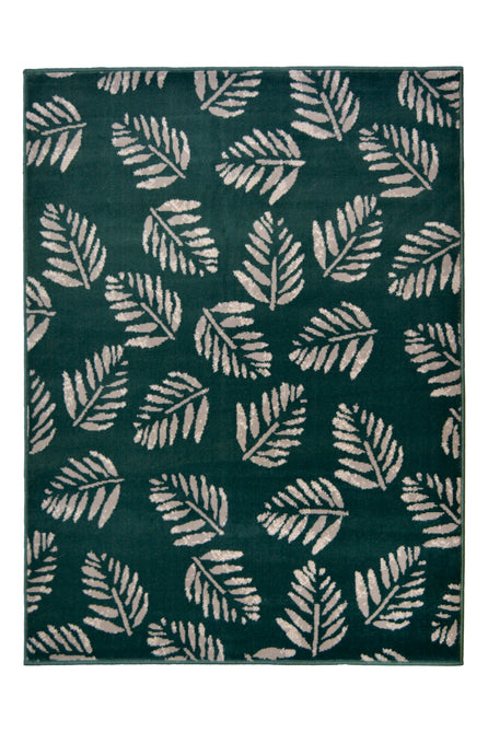 Maestro Leaf Stamp Green Rug-Melrose-Rug Love - The Most Loved Rug Store