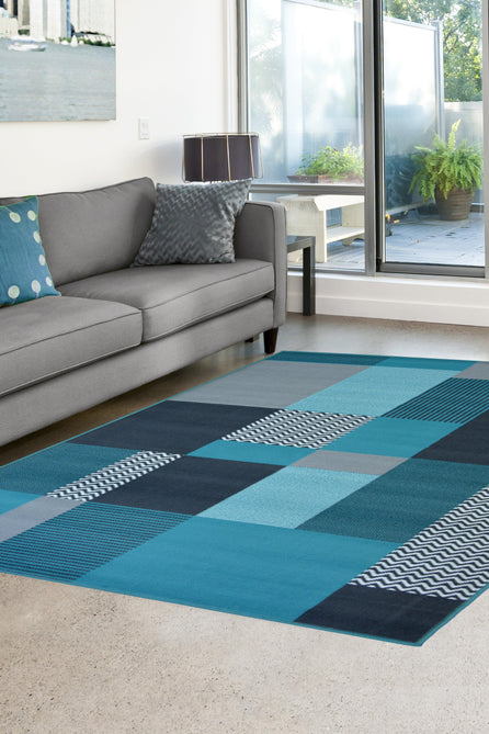 Maestro Montreal Teal Runner-Melrose-Rug Love - The Most Loved Rug Store