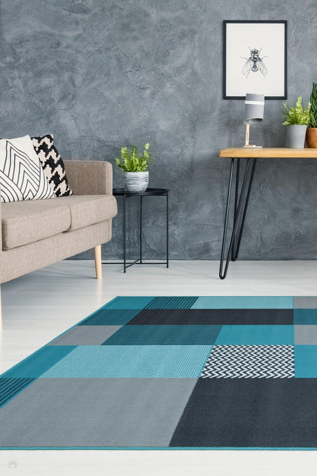 Maestro Montreal Teal Runner-Melrose-Rug Love - The Most Loved Rug Store