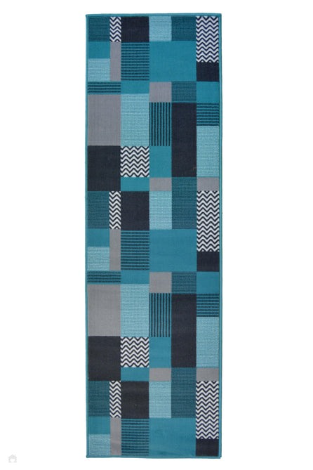 Maestro Montreal Teal Runner-Melrose-Rug Love - The Most Loved Rug Store