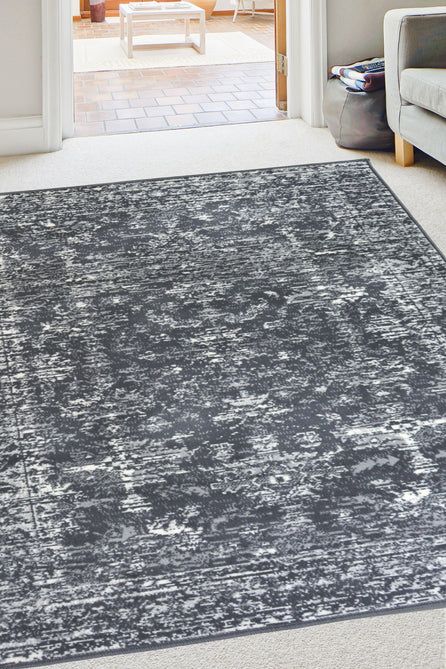 Maestro New Trad Charcoal Round Rug-Melrose-Rug Love - The Most Loved Rug Store