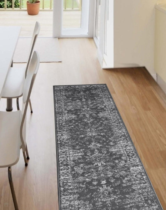 Maestro New Trad Charcoal Round Rug-Melrose-Rug Love - The Most Loved Rug Store
