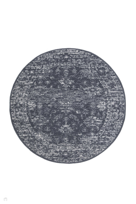 Maestro New Trad Charcoal Round Rug-Melrose-Rug Love - The Most Loved Rug Store