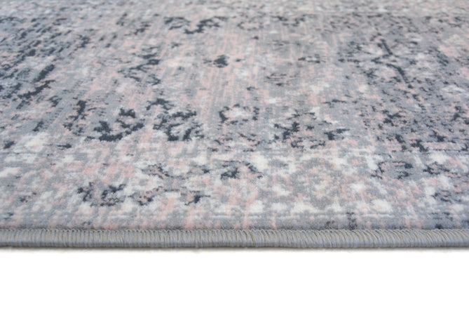 Maestro New Trad Grey/Pink Round Rug-Melrose-Rug Love - The Most Loved Rug Store