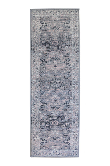 Maestro New Trad Grey/Pink Round Rug-Melrose-Rug Love - The Most Loved Rug Store