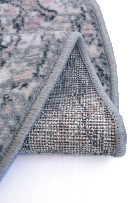 Maestro New Trad Grey/Pink Round Rug-Melrose-Rug Love - The Most Loved Rug Store