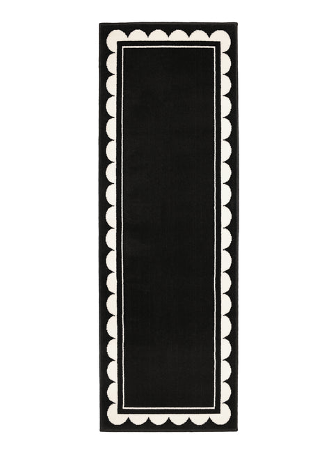 Maestro Scallop Black Rug-Melrose-Rug Love - The Most Loved Rug Store