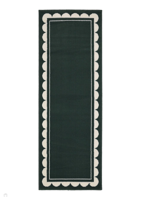 Maestro Scallop Green Runner-Melrose-Rug Love - The Most Loved Rug Store
