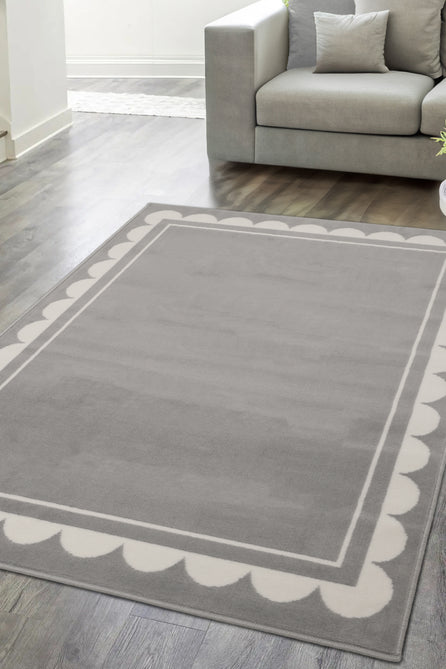 Maestro Scallop Grey Rug-Melrose-Rug Love - The Most Loved Rug Store