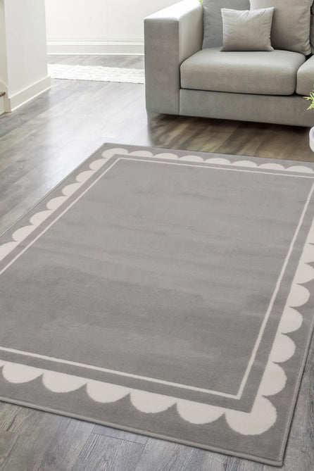 Maestro Scallop Grey Runner-Melrose-Rug Love - The Most Loved Rug Store