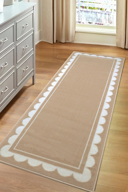 Maestro Scallop Natural Runner-Melrose-Rug Love - The Most Loved Rug Store