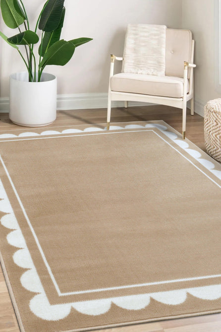 Maestro Scallop Natural Runner-Melrose-Rug Love - The Most Loved Rug Store
