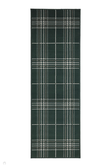 Maestro Tartan Green Runner-Melrose-Rug Love - The Most Loved Rug Store