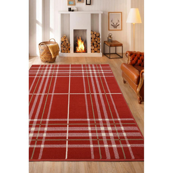 Maestro Tartan Red Rug-Melrose-Rug Love - The Most Loved Rug Store