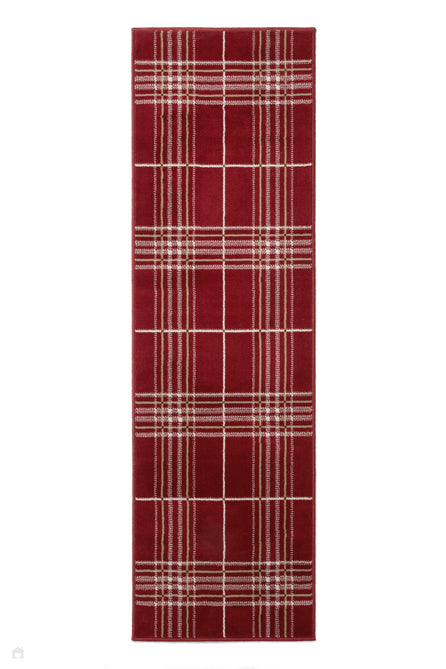 Maestro Tartan Red Runner-Melrose-Rug Love - The Most Loved Rug Store