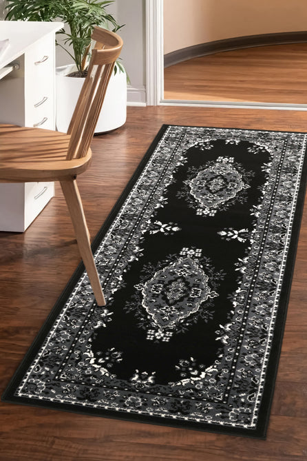 Maestro Tradition Black/Grey Rug-Melrose-Rug Love - The Most Loved Rug Store