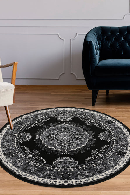 Maestro Tradition Black/Grey Rug-Melrose-Rug Love - The Most Loved Rug Store