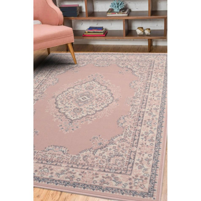 Maestro Tradition Blush Round Rug-Melrose-Rug Love - The Most Loved Rug Store