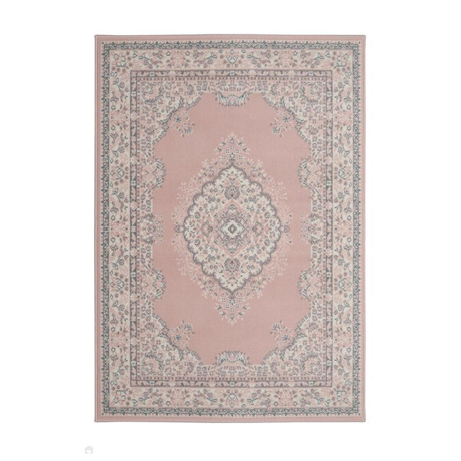 Maestro Tradition Blush Round Rug-Melrose-Rug Love - The Most Loved Rug Store