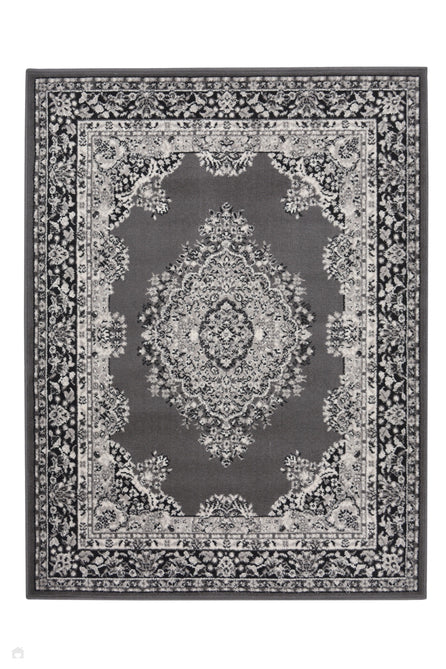 Maestro Tradition Grey Round Rug-Melrose-Rug Love - The Most Loved Rug Store