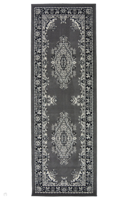 Maestro Tradition Grey Round Rug-Melrose-Rug Love - The Most Loved Rug Store