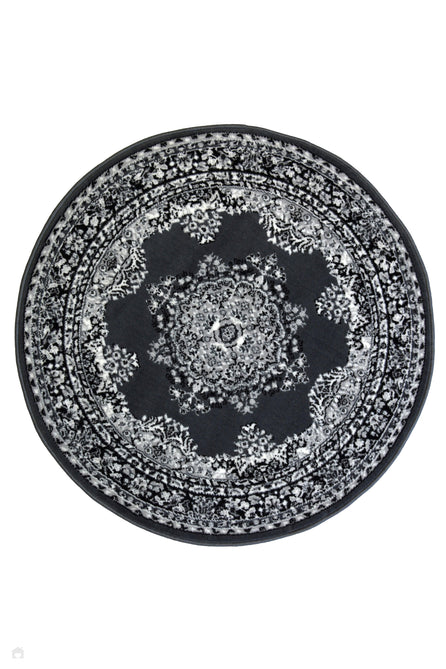 Maestro Tradition Grey Round Rug-Melrose-Rug Love - The Most Loved Rug Store