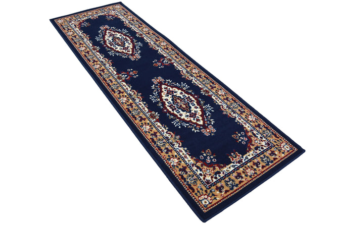 Maestro Tradition Navy Round Rug-Melrose-Rug Love - The Most Loved Rug Store