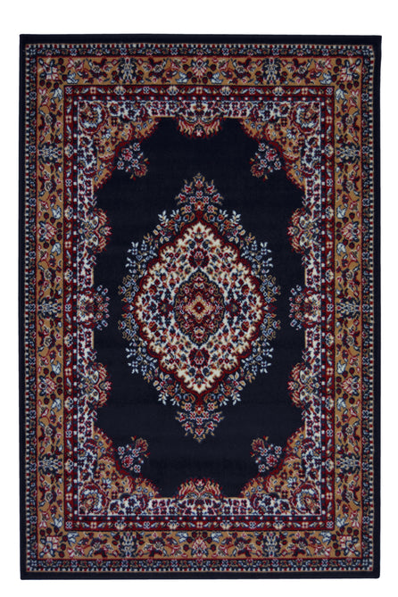 Maestro Tradition Navy Round Rug-Melrose-Rug Love - The Most Loved Rug Store
