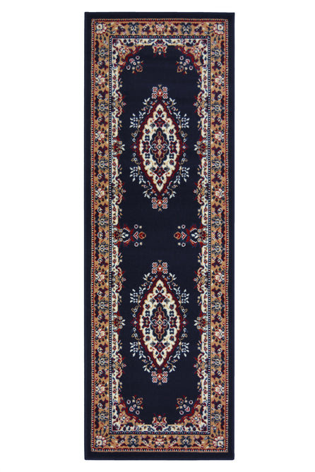 Maestro Tradition Navy Round Rug-Melrose-Rug Love - The Most Loved Rug Store