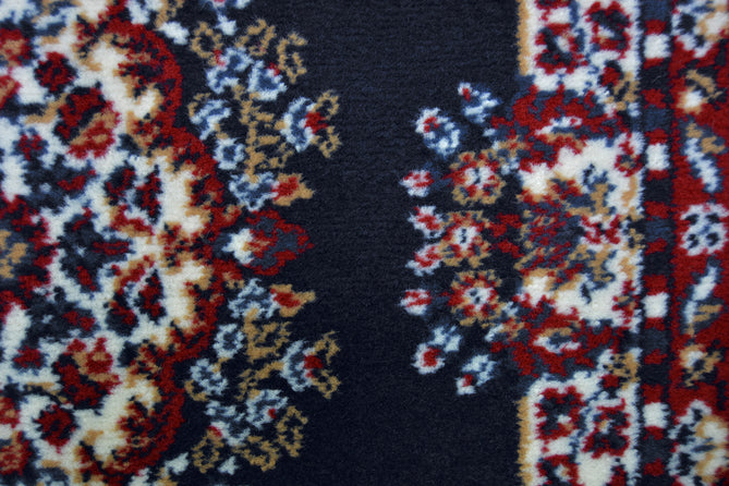 Maestro Tradition Navy Round Rug-Melrose-Rug Love - The Most Loved Rug Store