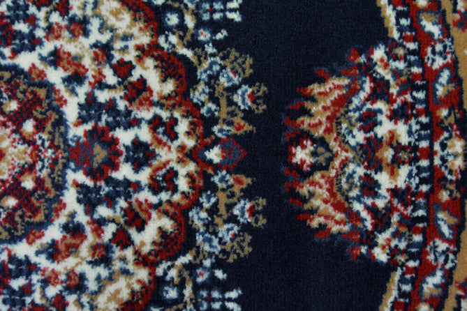 Maestro Tradition Navy Round Rug-Melrose-Rug Love - The Most Loved Rug Store