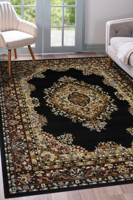 Maestro Tradition Navy Round Rug-Melrose-Rug Love - The Most Loved Rug Store
