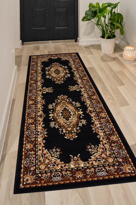 Maestro Tradition Navy Round Rug-Melrose-Rug Love - The Most Loved Rug Store