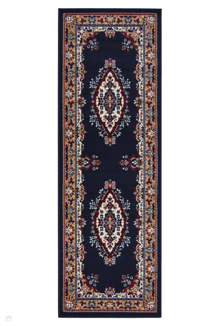 Maestro Tradition Navy Runner-Melrose-Rug Love - The Most Loved Rug Store