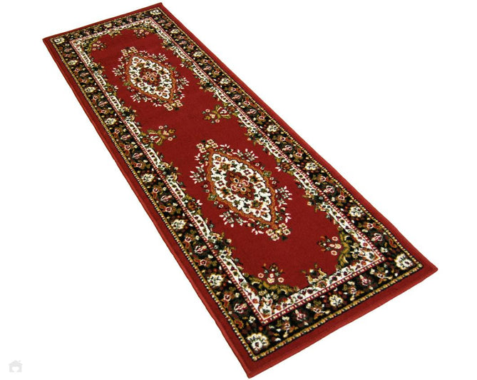 Maestro Tradition Red Round Rug-Melrose-Rug Love - The Most Loved Rug Store