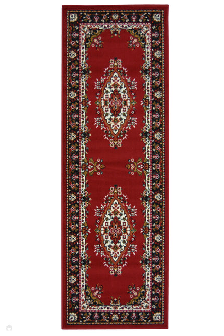 Maestro Tradition Red Round Rug-Melrose-Rug Love - The Most Loved Rug Store
