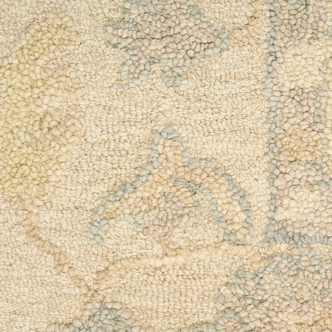 Maison MSO03 Traditional Persian Vintage Oushak Floral Border Hand-Knotted Sculpted Textured Hi-Low Aged Patina Wool Loop Pile Blue/Ivory Rug-Nourison-Rug Love - The Most Loved Rug Store