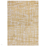 Mason Draft Modern Abstract Super Soft Carved Hi-Low Rib Textured Gold/Beige Rug