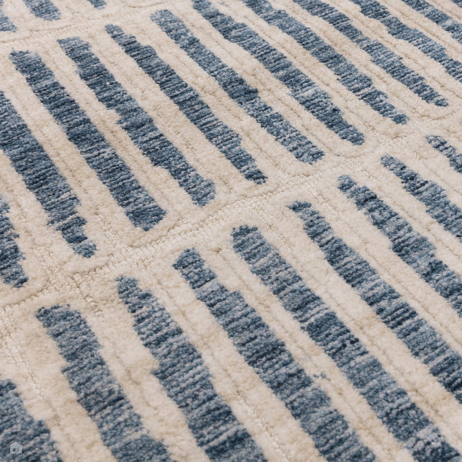 Mason Grid Modern Geometric Super Soft Carved Hi-Low Rib Textured Blue/Cream Rug-Asiatic Carpets-Rug Love - The Most Loved Rug Store