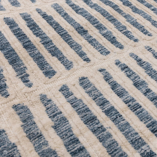 Mason Grid Modern Geometric Super Soft Carved Hi-Low Rib Textured Blue/Cream Rug-Asiatic Carpets-Rug Love - The Most Loved Rug Store