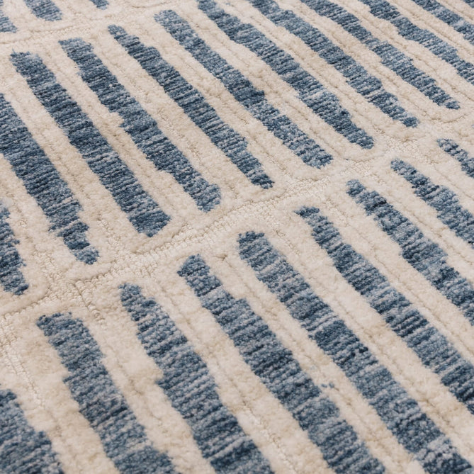 Mason Grid Modern Geometric Super Soft Carved Hi-Low Rib Textured Blue/Cream Rug-Asiatic Carpets-Rug Love - The Most Loved Rug Store