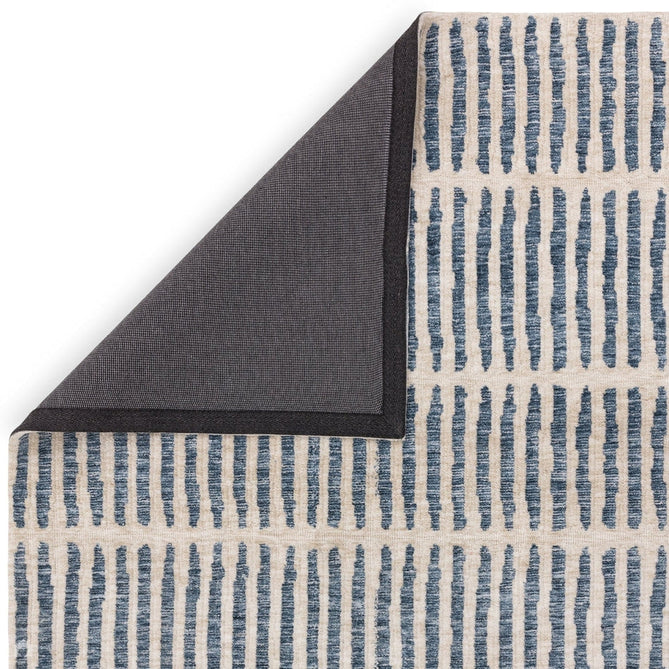 Mason Grid Modern Geometric Super Soft Carved Hi-Low Rib Textured Blue/Cream Rug-Asiatic Carpets-Rug Love - The Most Loved Rug Store