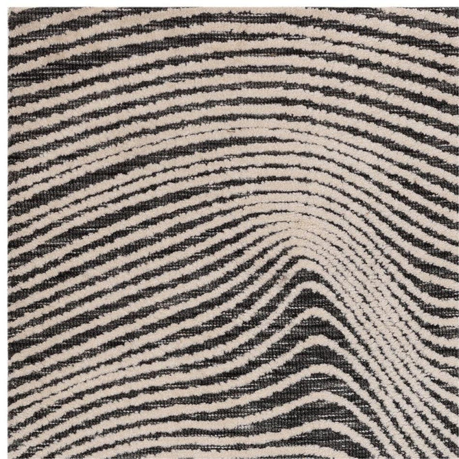 Mason Magnitude Modern Abstract Super Soft Carved Hi-Low Rib Textured Black/Cream Rug-Asiatic Carpets-Rug Love - The Most Loved Rug Store