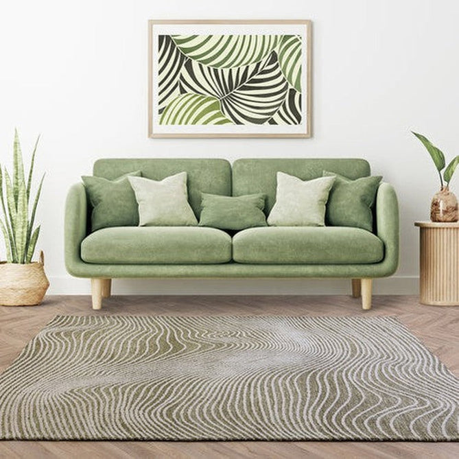 Mason Magnitude Modern Abstract Super Soft Carved Hi-Low Rib Textured Sage/Beige/Cream/Beige Rug-Asiatic Carpets-Rug Love - The Most Loved Rug Store