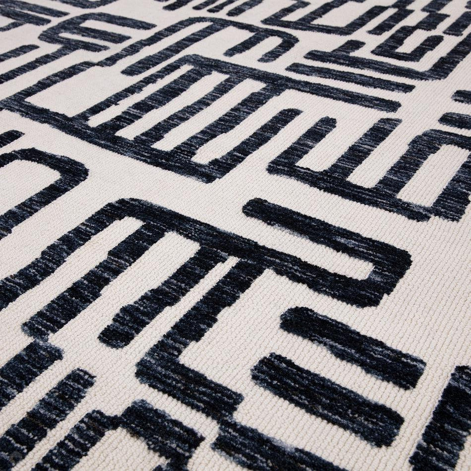 On Sale Mason Script Modern Abstract Super Soft Carved Hi-Low Rib ...