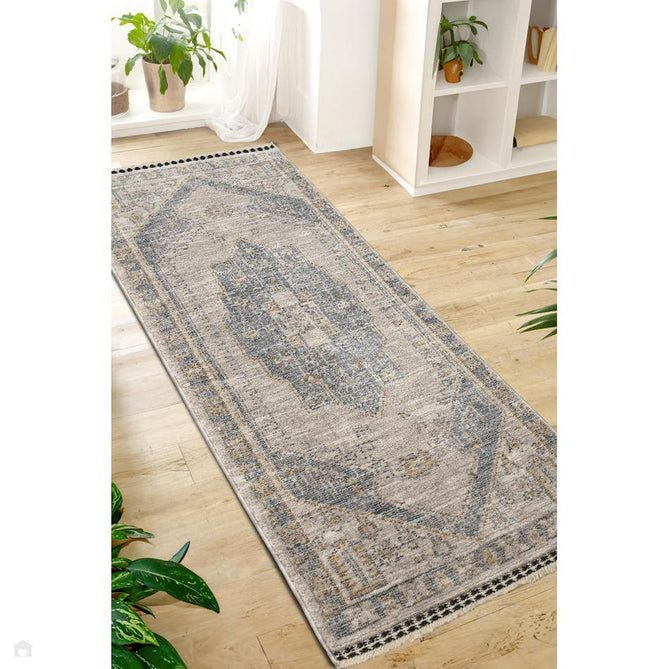 Mateo Medallion Blue Runner-Melrose-Rug Love - The Most Loved Rug Store