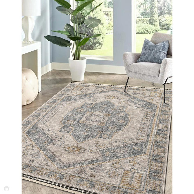 Mateo Medallion Blue Runner-Melrose-Rug Love - The Most Loved Rug Store